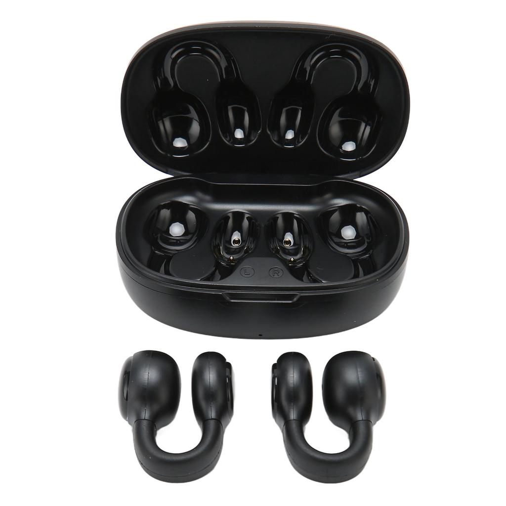 Wireless Earbuds Noise Reduction Bluetooth 5.3 Wireless Sports Earphones with Earhooks for Sports Work Black