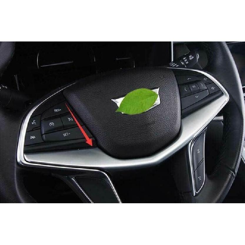 Matte Silver Steering Wheel U Type Cover Trim 1Pc Fit For Cadillac XT5 2017~