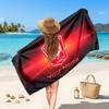 FC Twente Custom Beach Towel, Personalized Name Text Print, Football Logo Soft Quick‑Dry Towel Holiday Gift