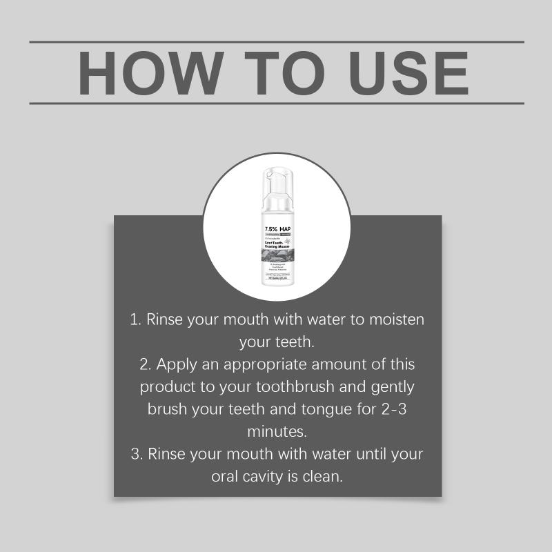 

Brightening Teeth Cleaning Mousse Gently Cleans The Tooth Surface, Cares For Fresh Breath In The Mouth, And Is A Daily Cleaning And Care Mousse one size