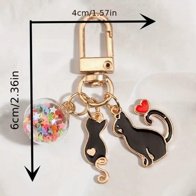 1 Stück Niedlicher Cartoon Katze Geformter Schlüsselanhänger Schlüsselanhänger Rucksack Schlüsselzubehör Geschenk