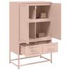 Highboard Pink 68 X 39 X 111.5 Cm Cold Rolled Steel