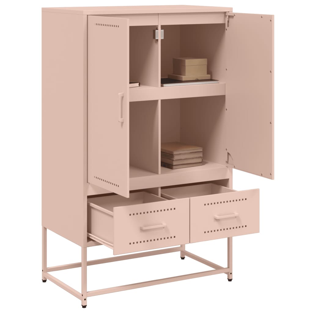 Highboard Pink 68 X 39 X 111.5 Cm Cold Rolled Steel