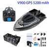 Remote Control Bait Boat V700/V900 GPS 40 Fishing Points 500 M Remote Control 2 Hoppers with Weight of 1.5KG Automatic Return Night Fishing Boats