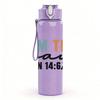 1PC I Am The Way John Text Letter 750ml Color Plastic Sports Water Bottle Leakproof Flip Straw Lid Suitable for Sports Office Home Use