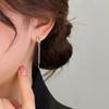 PONYKISS  Sterling Silver Zircon Knot Tassel Hoop Earrings for Women Trendy Geometric Fine  Minimalist Accessories