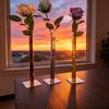 Nordic Light Luxury Vase Unique Metal Tube Vase Geometric Vase  Table Centerpiece