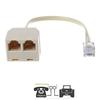 1pc High Quality One Point Two 6P4C RJ11 Dual Female Splitter Telephone Extension Male Connecto X1M0