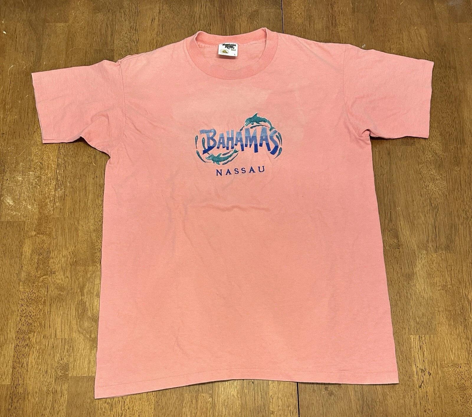 Vintage 90s Nassau Bahamas T Shirt Large Single Stitch Destination M