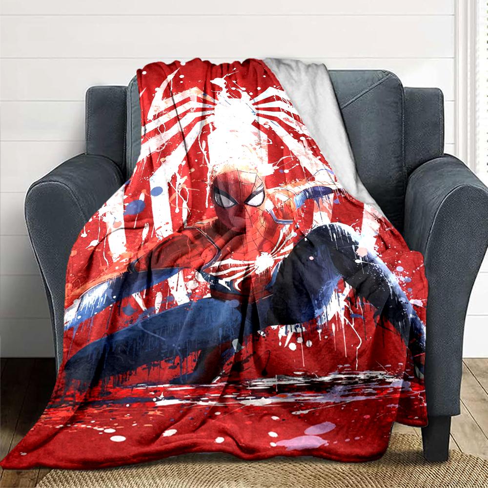 Spiderman Spiderverse Blanket Soft Throw Blanket For Home Bedroom Bed Sofa Travel Office Solid Christmas Blanket