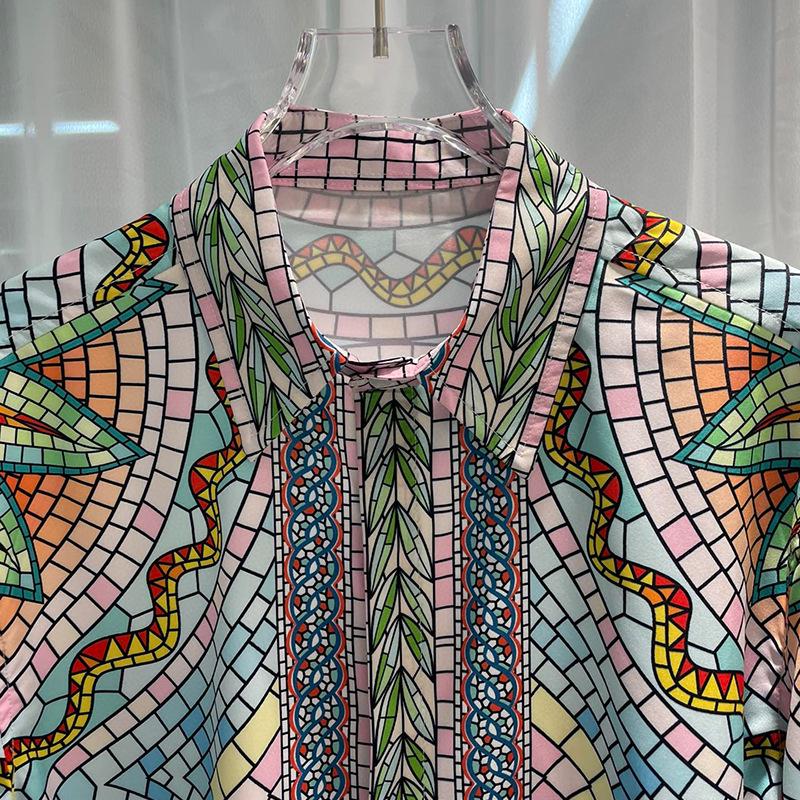 2024 Trendiges Langarm-Freizeithemd für Herren mit Digitaldruck