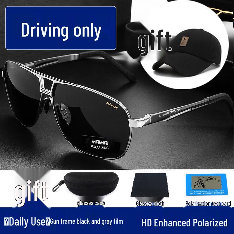 Men's Polarized Day & Night Sunglasses: Anti-UV HD for Driving & Fishing