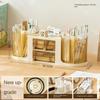 Double Rotation Drawer Pen Holder Desk Stationery Storage Pencil Container  Students