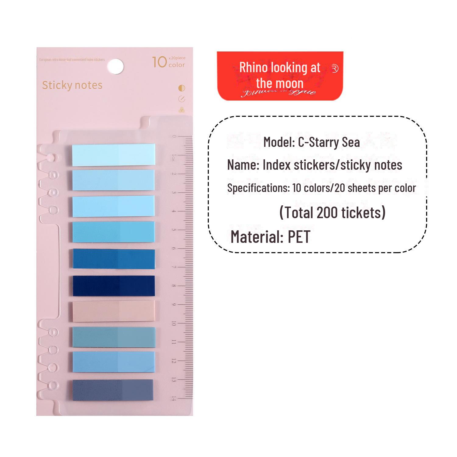 

Ретро PET Индекс Липкие Заметки: Красочные закладки и маркеры с инструкциями Starry Sea, 1 copy