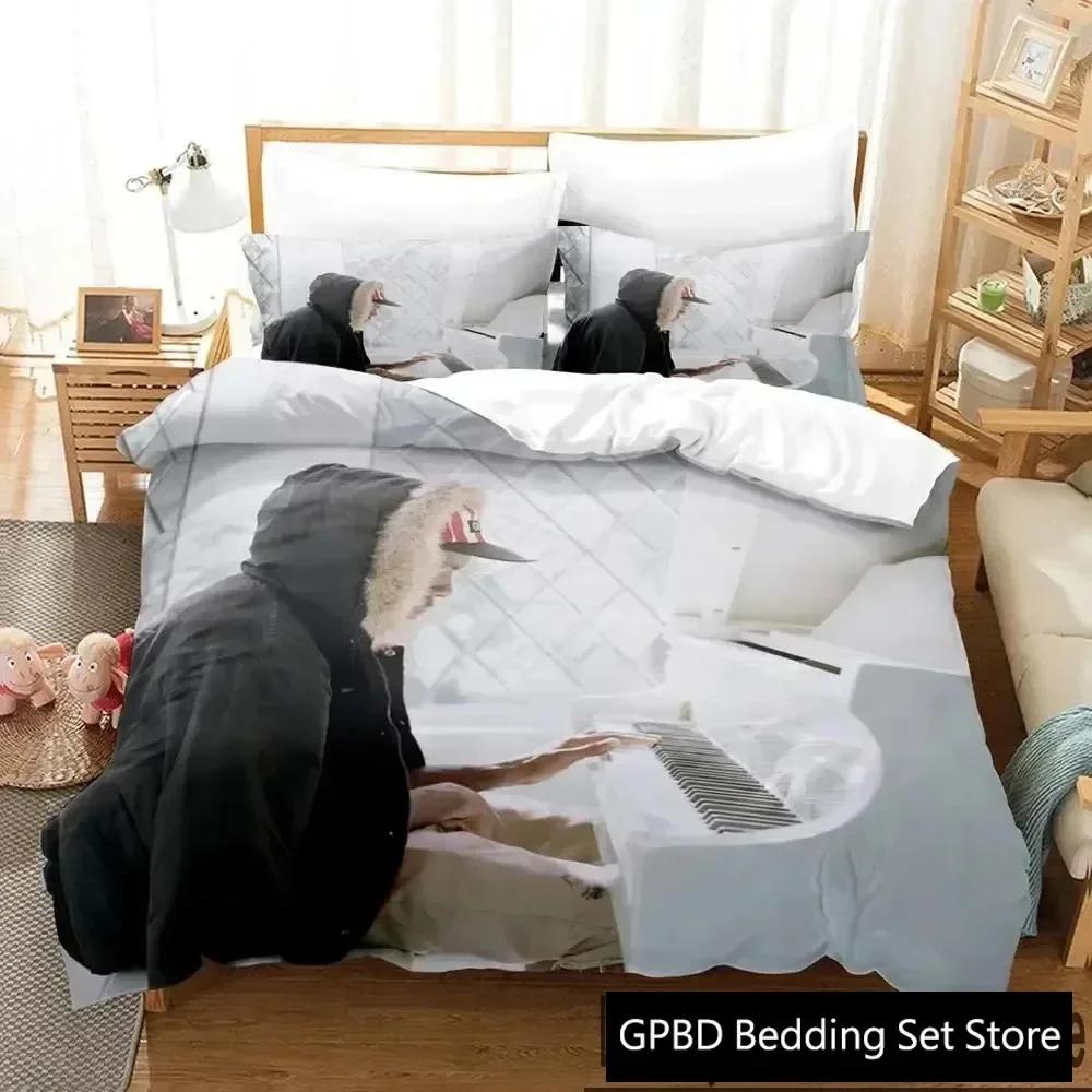 

3D Print Tyler The Creator Rapper Comfortable Duvet Quilt Cover Pillowcase Bedding Set Children Bedroom Decoration Home Textile 70x133cm