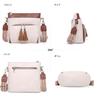 HiChiclife Women's 2-Way Shoulder Bag, Crossbody Tote Bag, Adjustable Length, Lightweight, Thick Shoulder Strap, Tassel Detail, Popular and Cute,