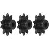 3 Stück Stahl Kettenrad Antriebsrad 8mm Teilung 6mm D-Bohrung 10 Zähne Satz Kit 530710060010