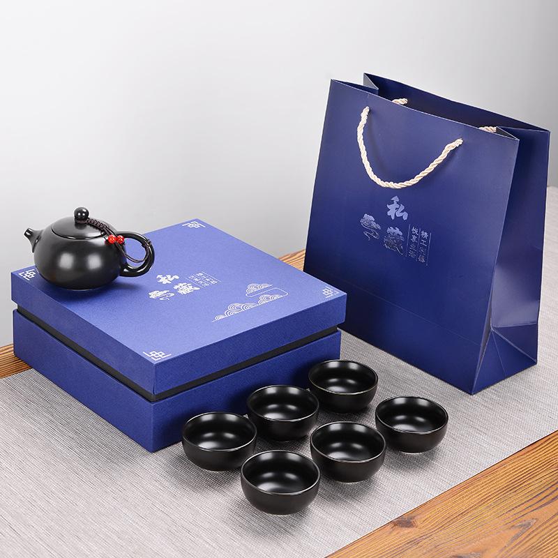Ceramic tea set merchandise real estate company business festival high-end event gifts kung fu tea set