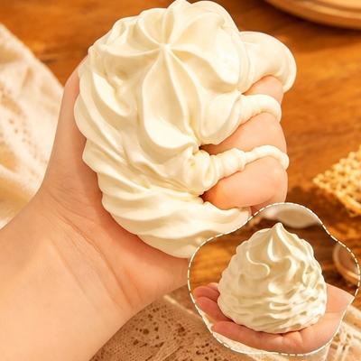 Simulated Cream Kneading And Silicone Slow Rebound Decompression Toy Super Soft Cream Stress Relief Desktop Decor Gift