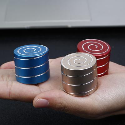 Biurkowy Dekompresyjny Obrotowy Cylindryczny Żyroskop ze Stali Nierdzewnej Biurko Biurowe Fidget Prezent Iluzja Optyczna Płynąca Zabawka na Palec