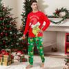 Christmas Print Cute Family Set Pajamas, Home Clothes, Family Set Long Sleeve Top Pants Set