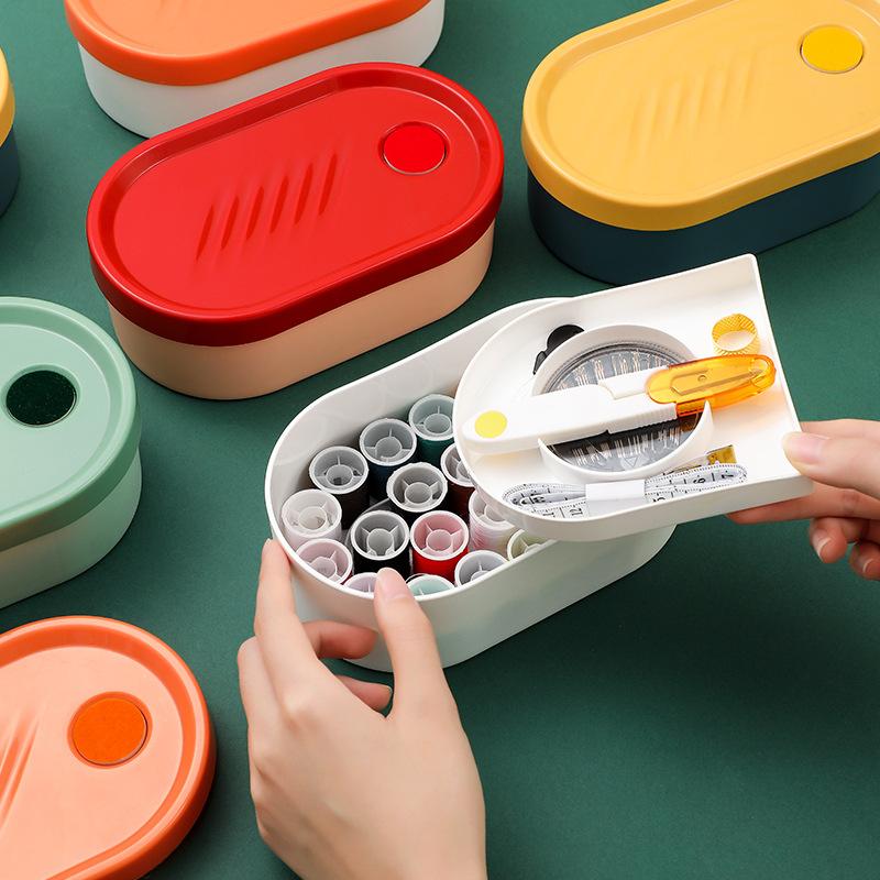 Sewing Box Storage Set Household Travel Portable Sewing Kit Hand Suture Sewing Tool Hand Sewing Storage Box