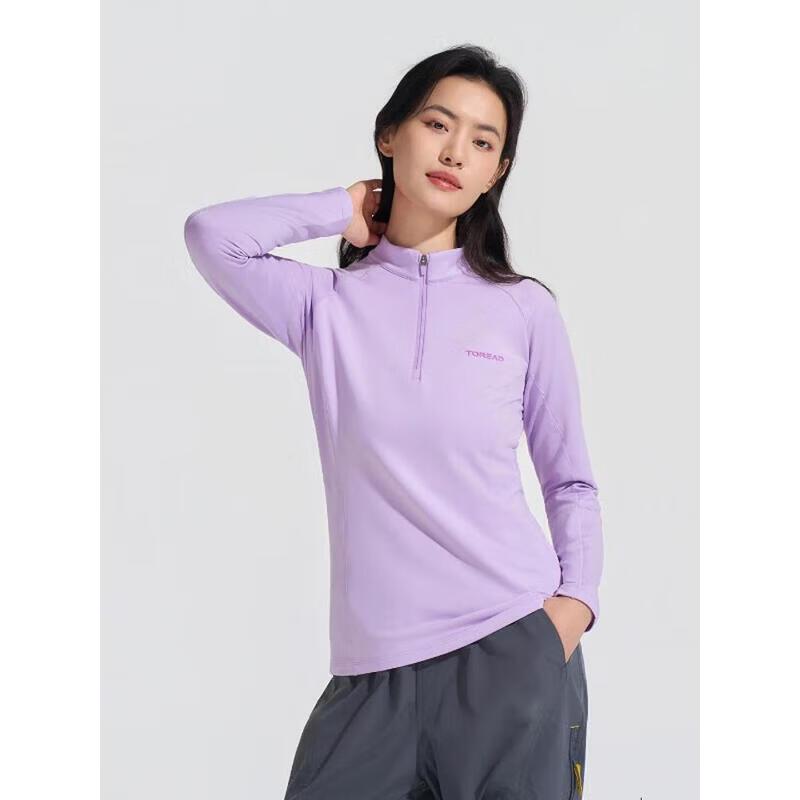 TOREAD Women's Long-Sleeve Stand-Collar Athletic T-Shirt