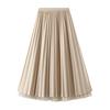Women Midi Skirt Elastic High Waist A-Line Skirt Solid Color Double Sided Reversible Design Autumn Winter Skirt