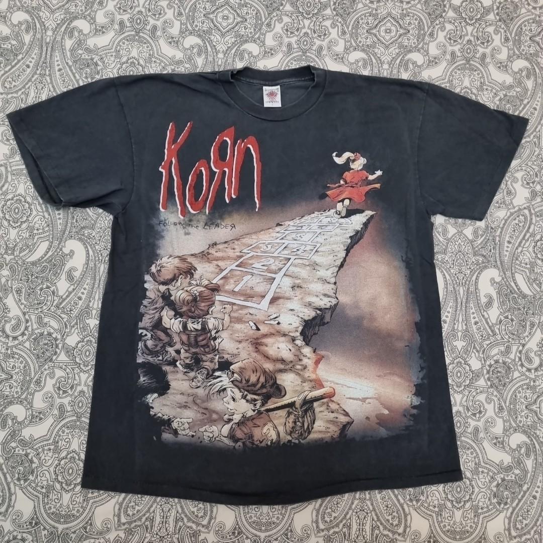 

Винтажная футболка Korn с графическим принтом Follow The Leader, 90-е, метал, Slipknot 4XL