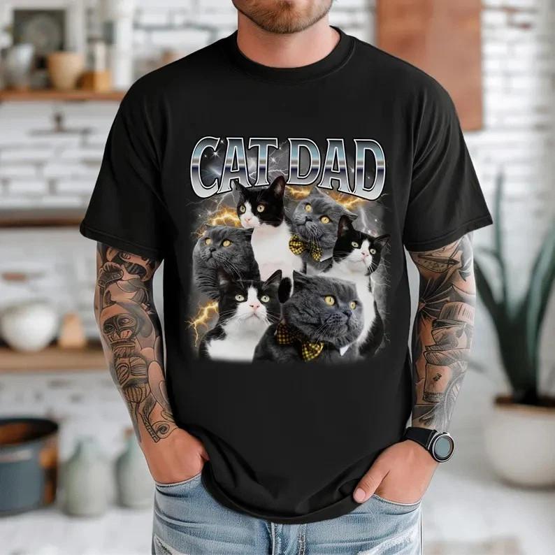 T-shirt with cat print L