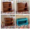 Desktop Retro Wooden Storage & Organization Rack for Journals, Ornaments, Coffee Cups, and Perfume.