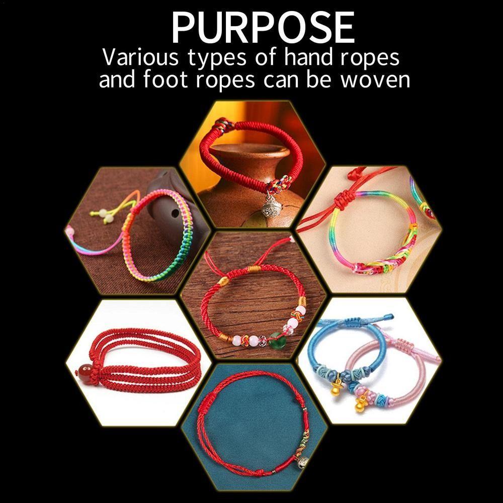 Wooden Frame Rope Weaving Workbench Rope Knitting Rope Fixing Tool Bracelet Weaver Tool Wristband Maker Rope Braiding Tool