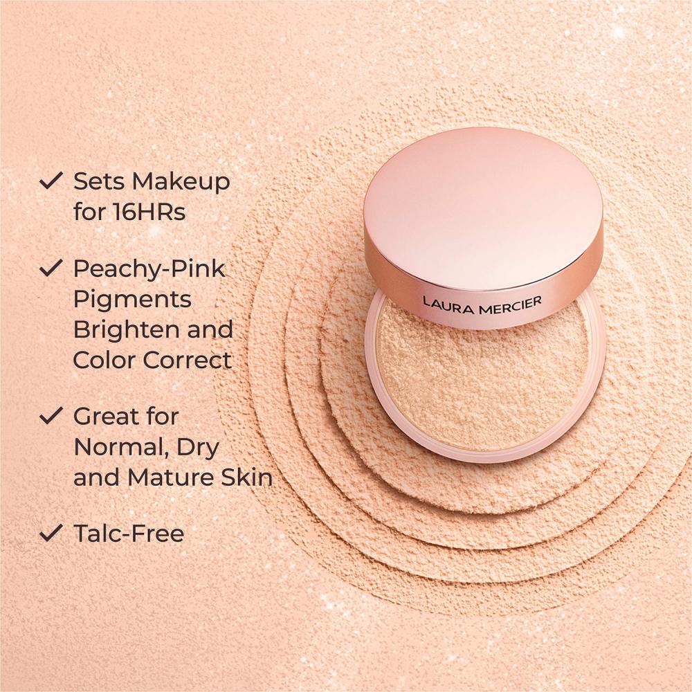Laura Mercier Translucent Setting Powder 0.7 Oz Rose Peach