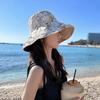 Double-Sided Women Fisherman Hat Flower Print Sunscreen Visor Cap Portable Summer Sun Hat  Travel