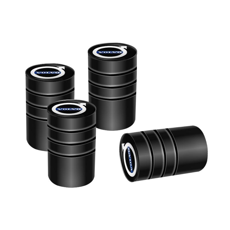 4Pcs Aluminum Alloy Car Wheel Tire Valve Caps Stem Cover For Volvo Rdesign XC60 XC90 XC40 V50 V60 V40 EX30 S60 C30 V70 S90 AWD