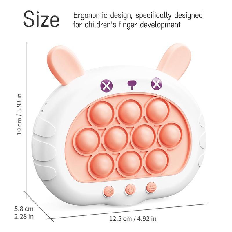 Electronic Quick Push Bubble Game Handle Toys Pop Up Light Fidget Fun Puzzle Anti-Stress Game Machine Toy Gifts For Kids Adults