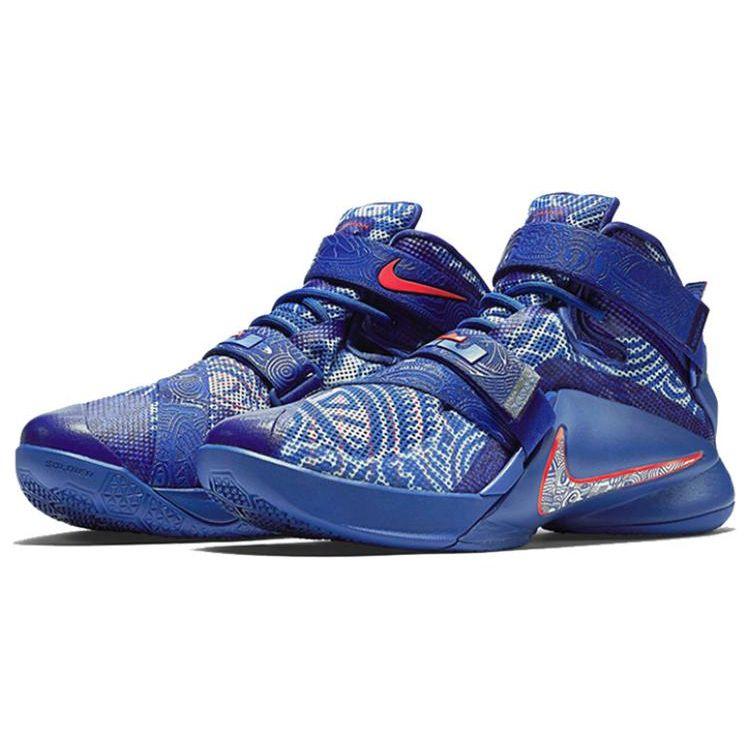 Nike Zoom Soldier 9 Comfortable Versatile Non-Slip Low-Top Basketball Shoes Men sneaker Blue 812571-418