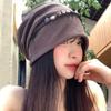 Korean Star Beaded Tassel Pile Hats Autumn and Winter Versatile Retro Pullover Hat Windproof and Warm Big Head Circumference Cold Hat Trend