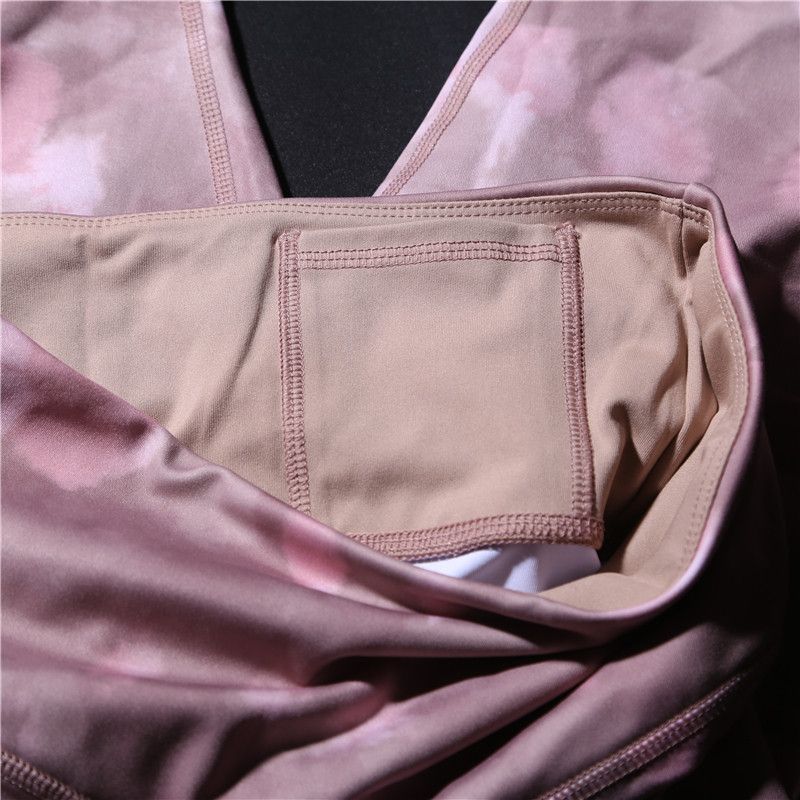 Yoga High Waist Breathable Tie-Dye Pocket Sports Pants