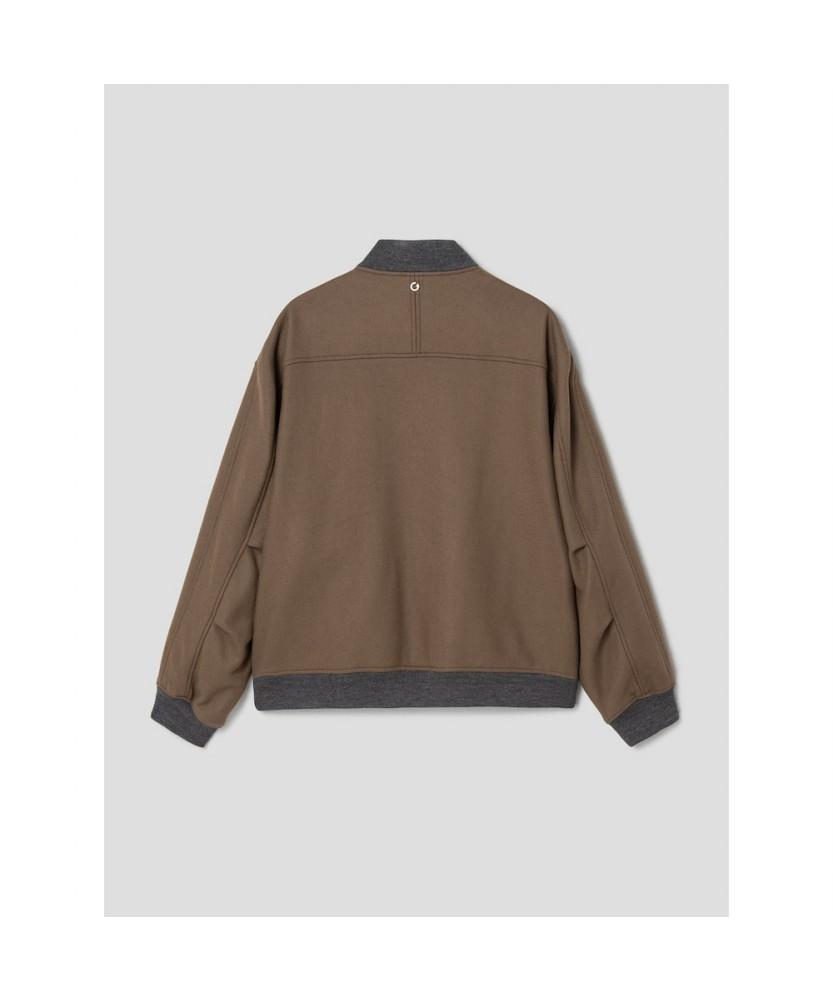 Shift.G Wool Blended Aviator Jumper Beige
