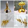 2 Pcs Wick Tube Oil Lamp Parts for Retro Burner Kerosene Metal Temple Replacement Tubes Wicks