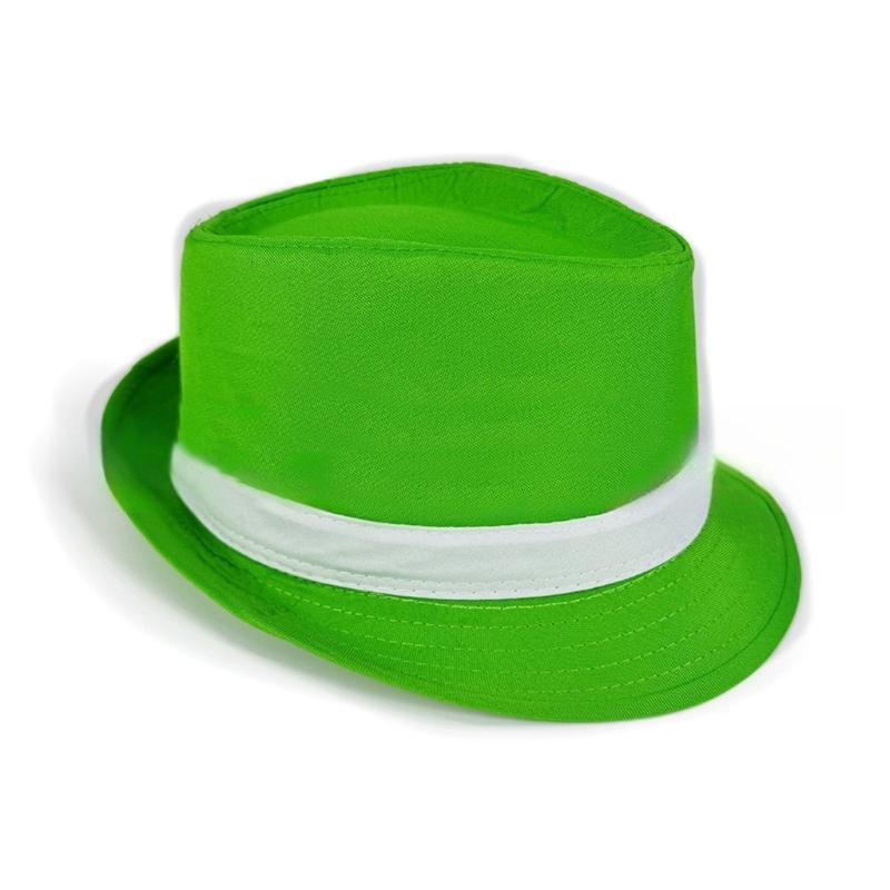 Unisex Green Irish Hat White Ribbon Patricks Day Festival Hat for Men Women Patricks Day Parties Festival Celebration