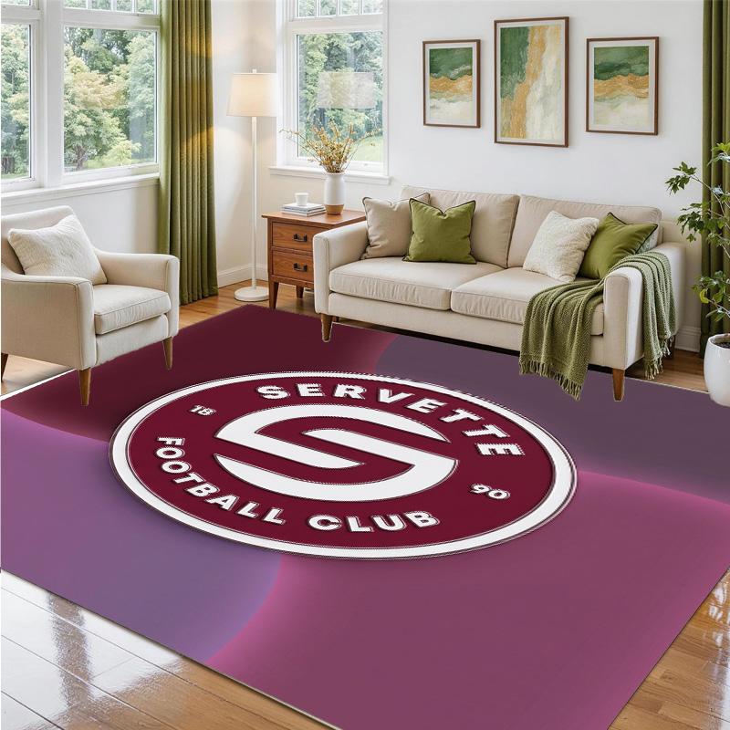 Servette FC Design Crystal Velvet Rug Soft Decorative Mat for Bedroom Entrance