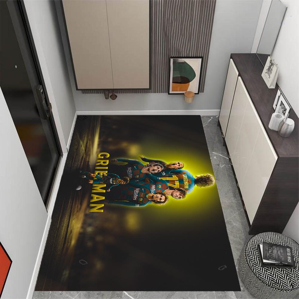 Atletico Madrid Player Floor Rug Office Rug Perfect for Outdoor Game Room Kitchen Bedrooms Anti-slip Rug Anime Office Decor Perfect Gift for Women/Men