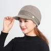 Autumn and Winter Women's Knitted Short Edge Duck Tongue Hat Outdoor Cycling Warm Beret Hat