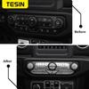 Car Center Console Button Decoration Cover Stickers for Jeep Wrangler JL Gladiator JT 2018     Accessories
