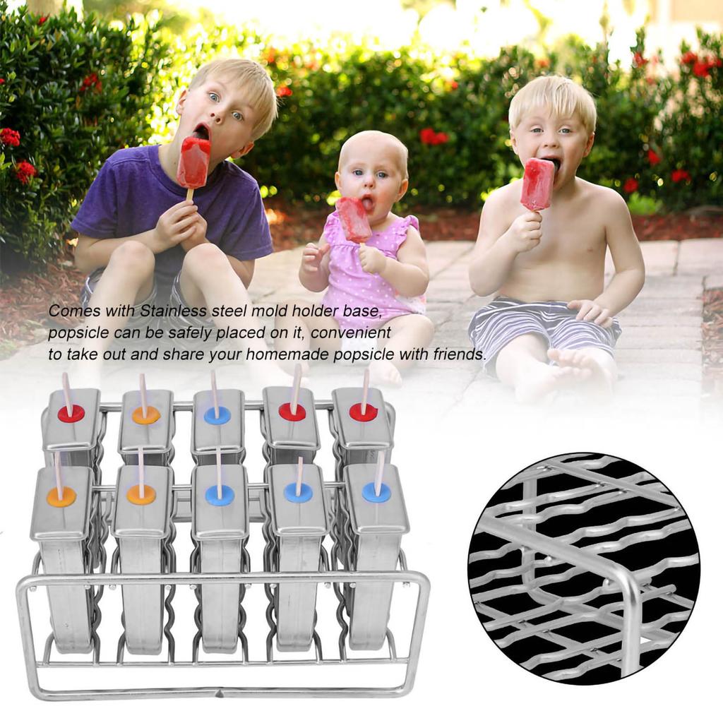 10 Forme Oțel Inoxidabil Formă Înghețată Lolly Suport Batoane Popsicle Formă Popsicle Oțel Inoxidabil Formă Înghețată