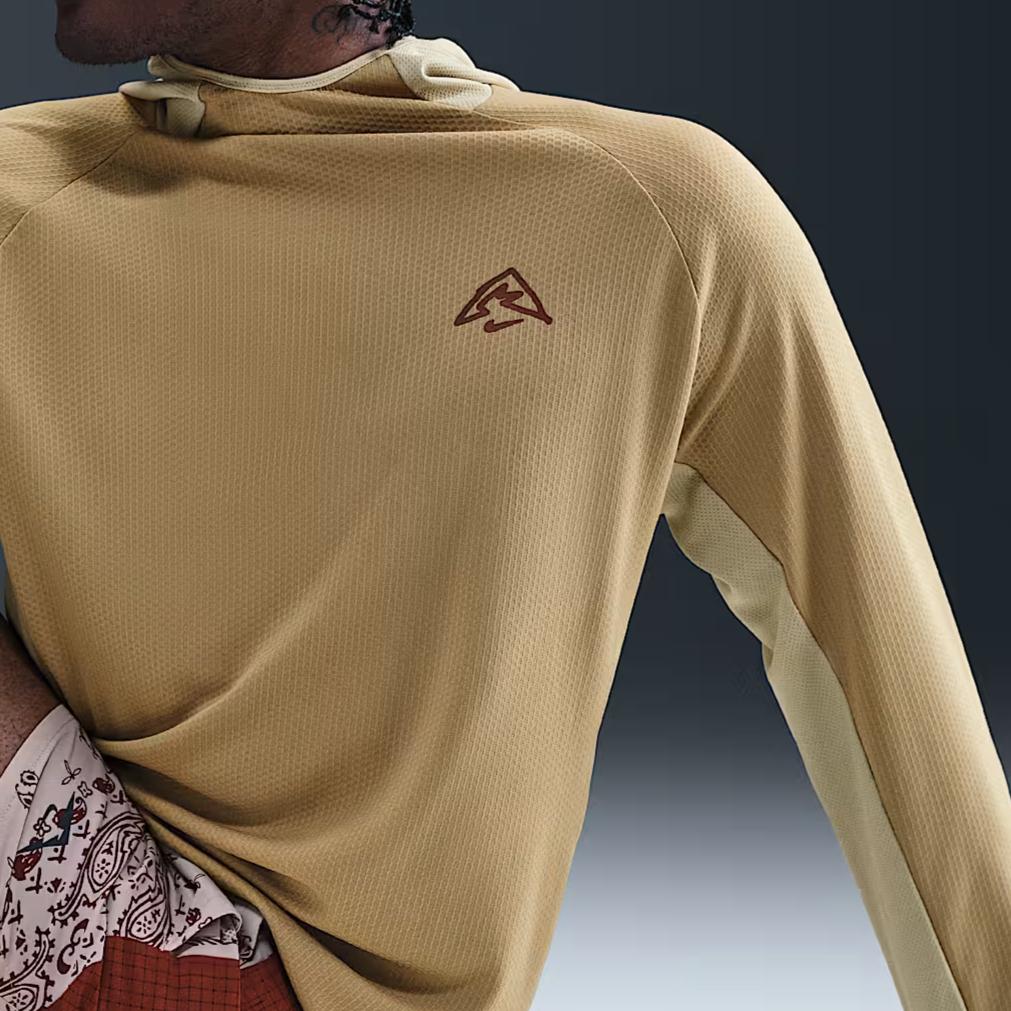 Nike Dri-Fit UV Trail Versatile Soft Comfortable Trendy Hoodie Men Hoodies Brown HJ4172-297