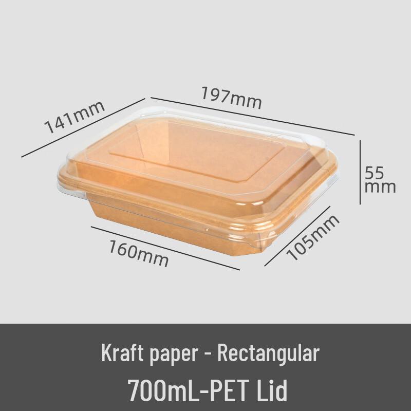 Handan Disposable Kraft Paper Takeaway Food Containers with Lids