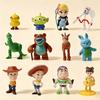 12Pcs Toy Story Mini Figures Set Woody Buzz Lightyear Jessie Alien Forky PVC Figurines 3-6CM Desktop Cake Topper Collectible Toy Gift For Kids Fans